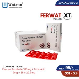 Ferrous Acorbate 100mg + Folic Acid 5mg + Zinc