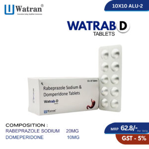 Rabeprazole sodium 20mg + Domperidone 10mg -wATRAB-D