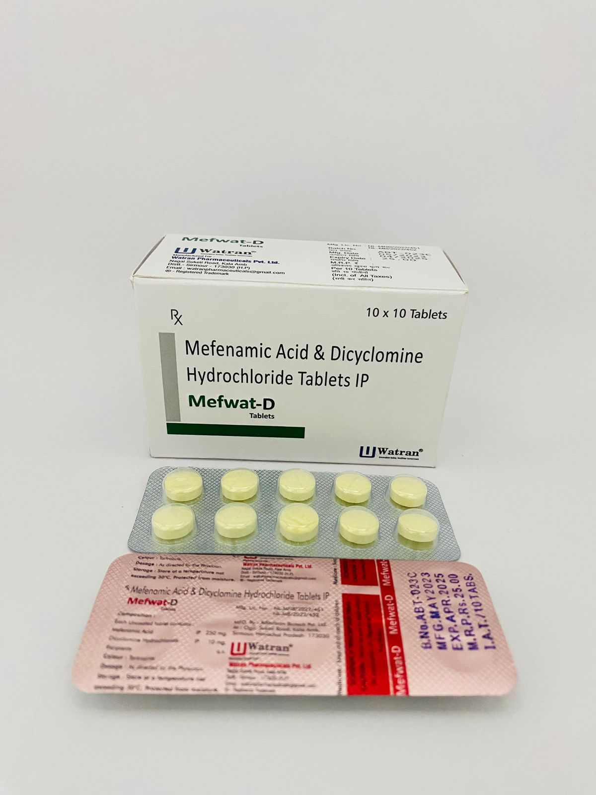 Mefenamic Acid 250 mg + Dicyclomine HCl 20 mg Tablets