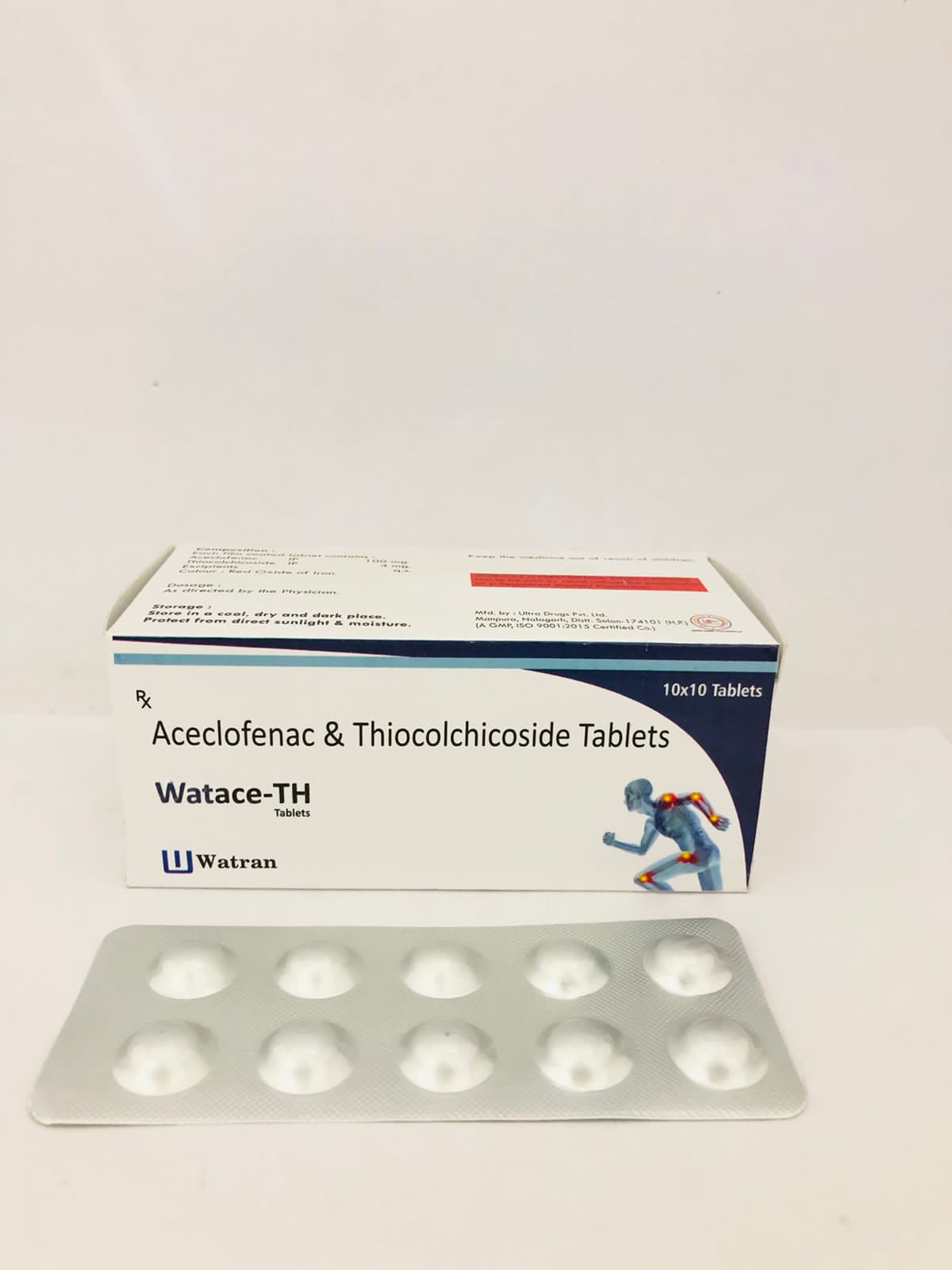 Aceclofenac 100 mg + Thiocholchicoside 4 mg