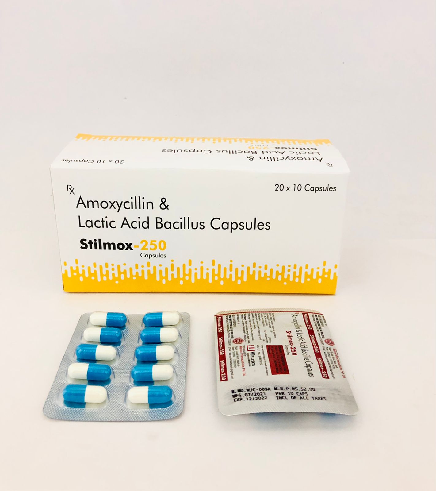 Amoxycillin 250 mg + Lactobacillusb 1.66 Million Spores