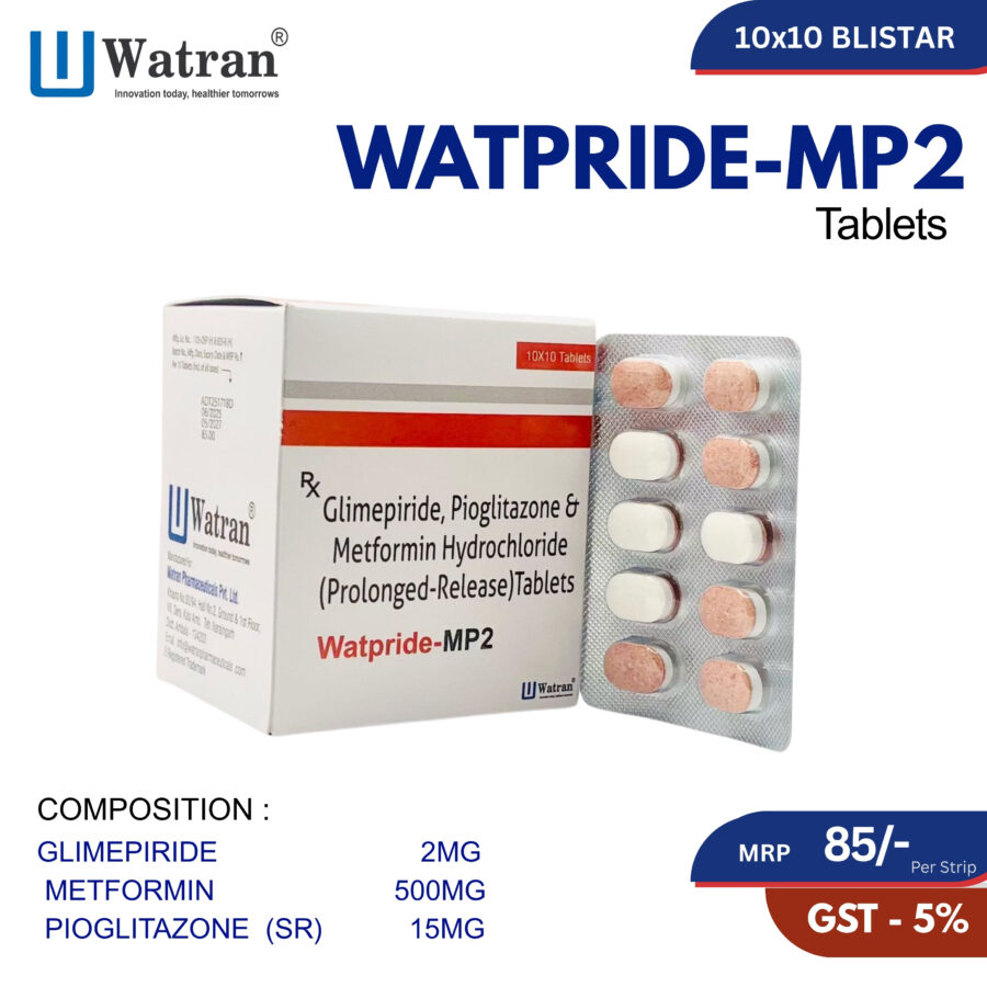 Glimepiride 1mg + Metformin 500mg + Pioglitazone