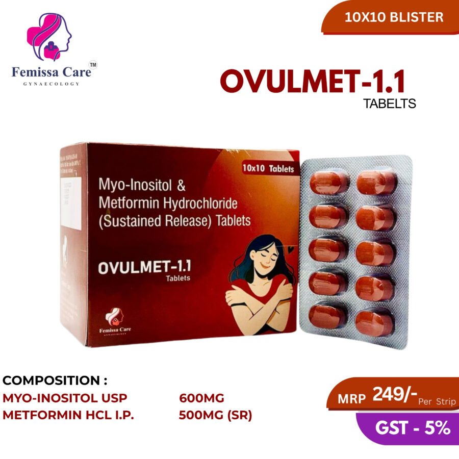 Myo-Inositol USP 600mg + Metformin HCL I.P. 500mg (SR) Tablets